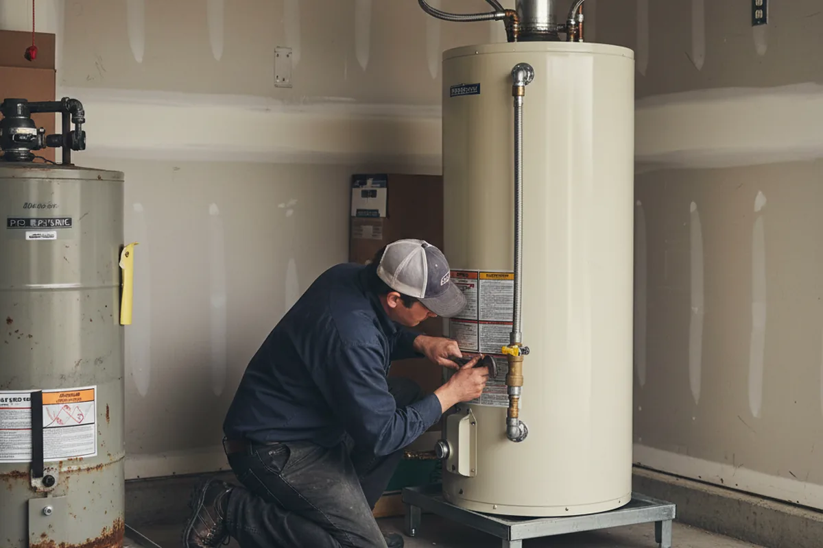 Water heater and shutoff valve replacement in Hillside